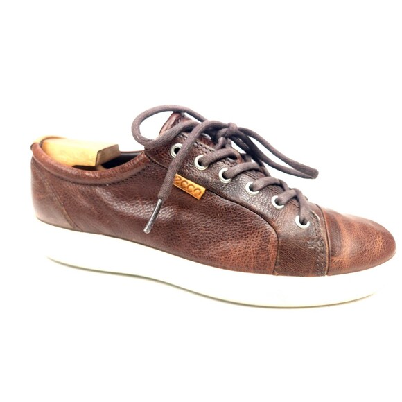 Ecco Mens SOFT 7 Street Summer Sneakers Shoes Brown Pebble Size EU 41 US 7-7.5 - Picture 1 of 9